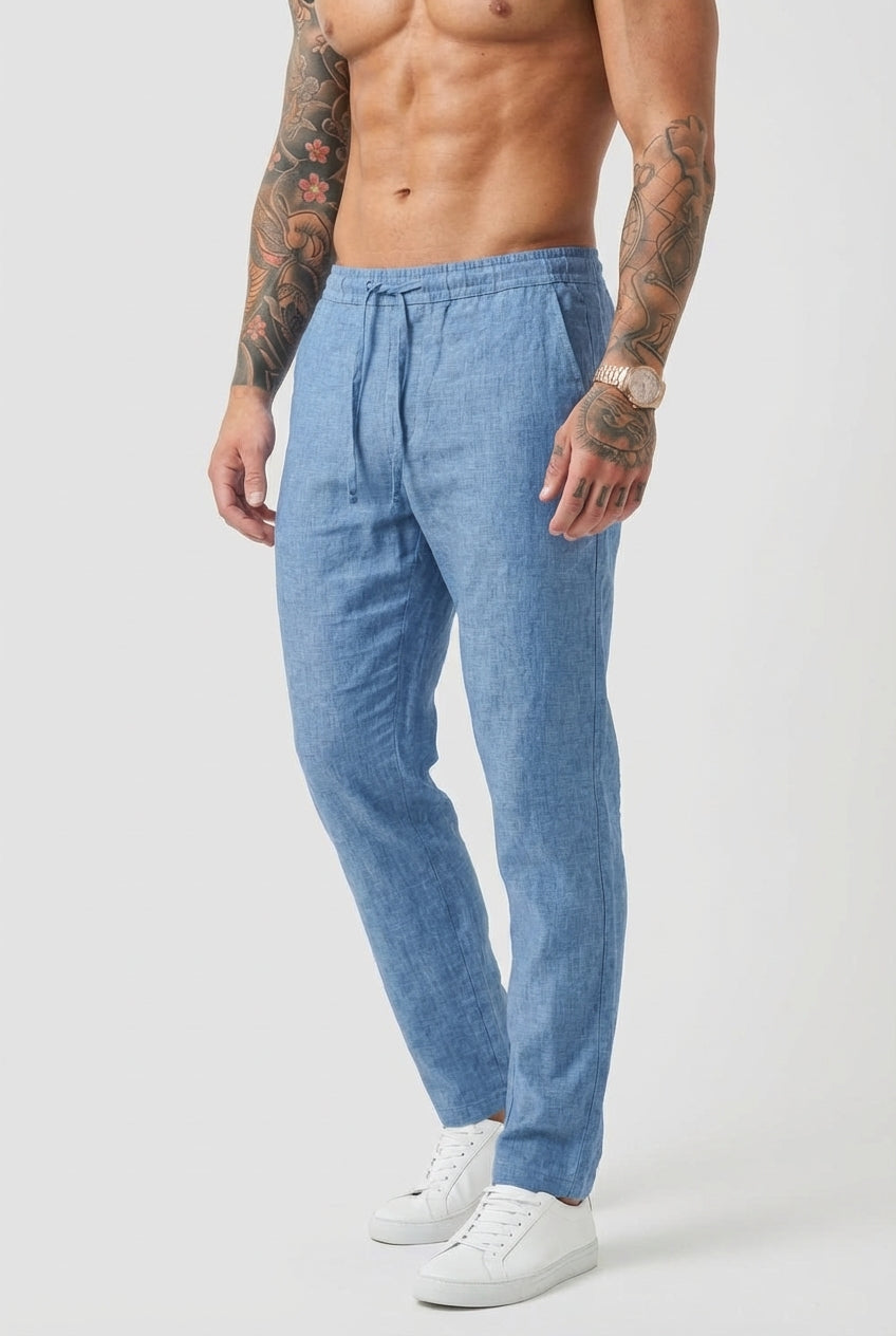 Coastal Ease | Linen Pants with Adjustable Drawstring | Relaxed Fit for Everyday Comfort 1