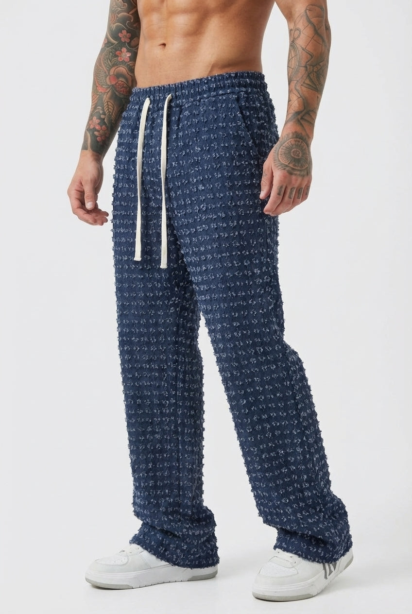 Urban Chic | Wide Leg Pants Women with 3D Distressed Texture | Comfortable Casual Wear for Effortless Style 1